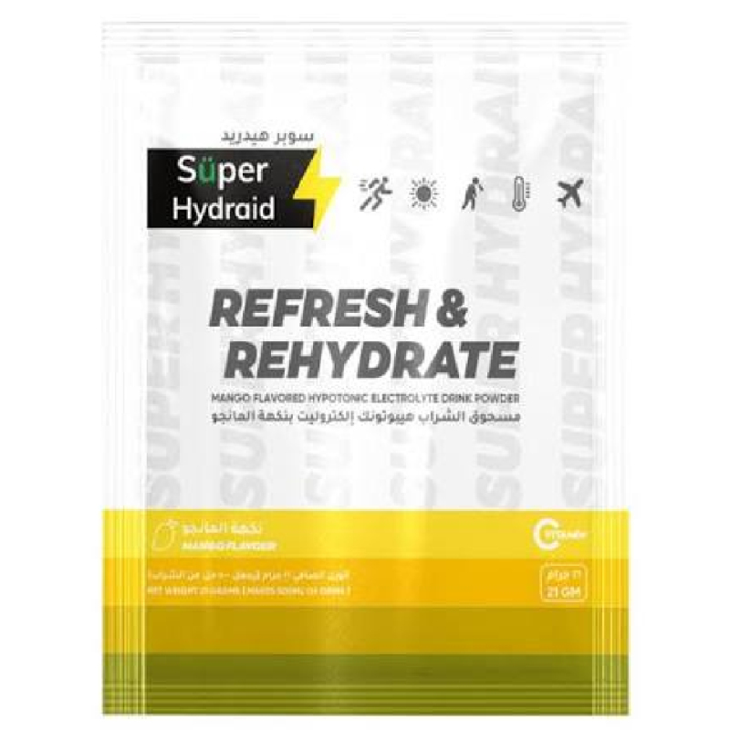 Protectol Health Super Hydraid (Mango flavoured hypotonic electrolyte drink powder)